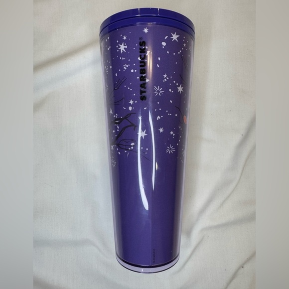 Starbucks Halloween 2022 Purple Tree with Eyes Stars Tumbler Glow - No straw - Picture 4 of 7